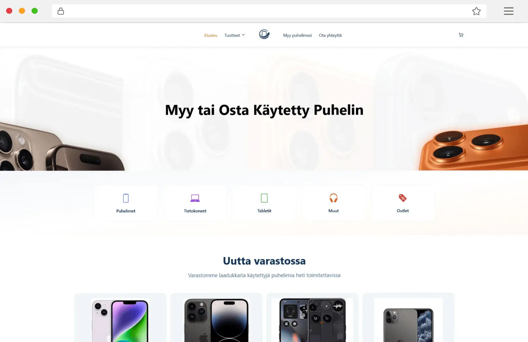 Ostapuhelin.fi etusivu